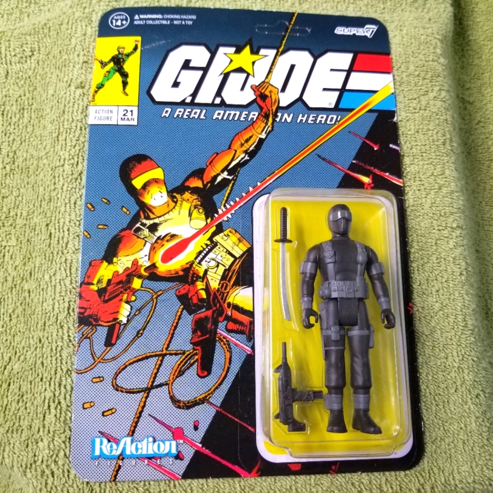 Gi Joe ReAction Figures Super 7 Snake Eyes New in Sealed Package